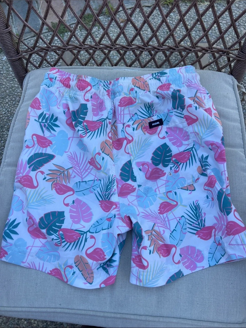 Young boys RSQ Tillys Pink Tropical Flamingo Shorts